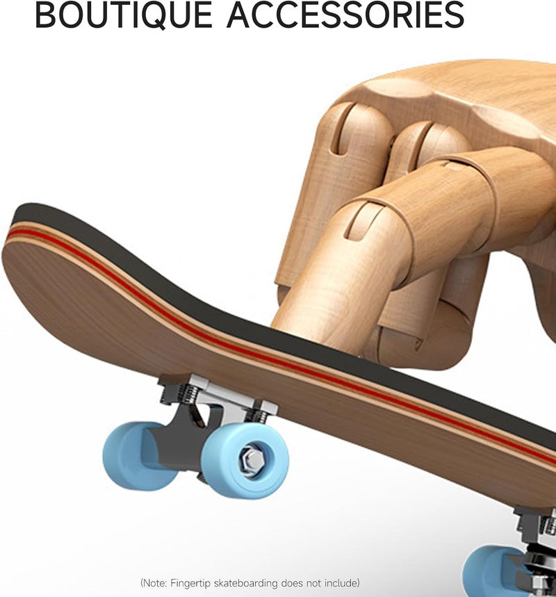 DisplayMore Store 14PCS Multicolour Trucks & 48PCS Wheels & 60PCS Screws & 30PCS Nuts & 4PCS Spanner Tool for 96mm Fingerboard Skateboard Wooden Deck Parts Kit Tool Case - Image 5